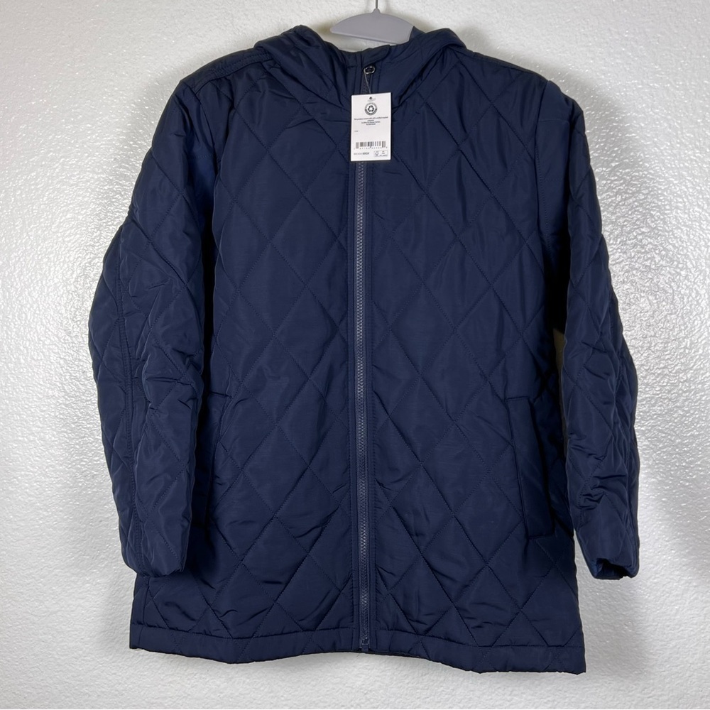 Amazon Essentials Kids Dark Blue Quilted Jacket L